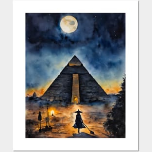 A Witch is Called to The Great Pyramid Posters and Art